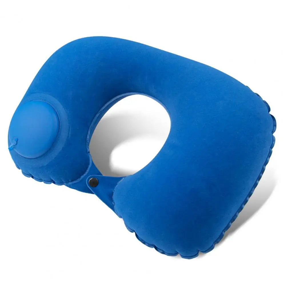 A product image of the dark blue Press-Inflatable_Neck_Pillow