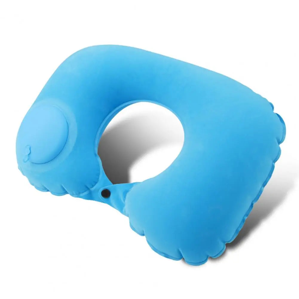A product image of the sky blue Press-Inflatable_Neck_Pillow