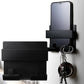 Secured Black Wall-Mount Phone Holder with hooks to the front