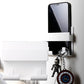 Secured White Wall-Mount Phone Holder with hooks to the front